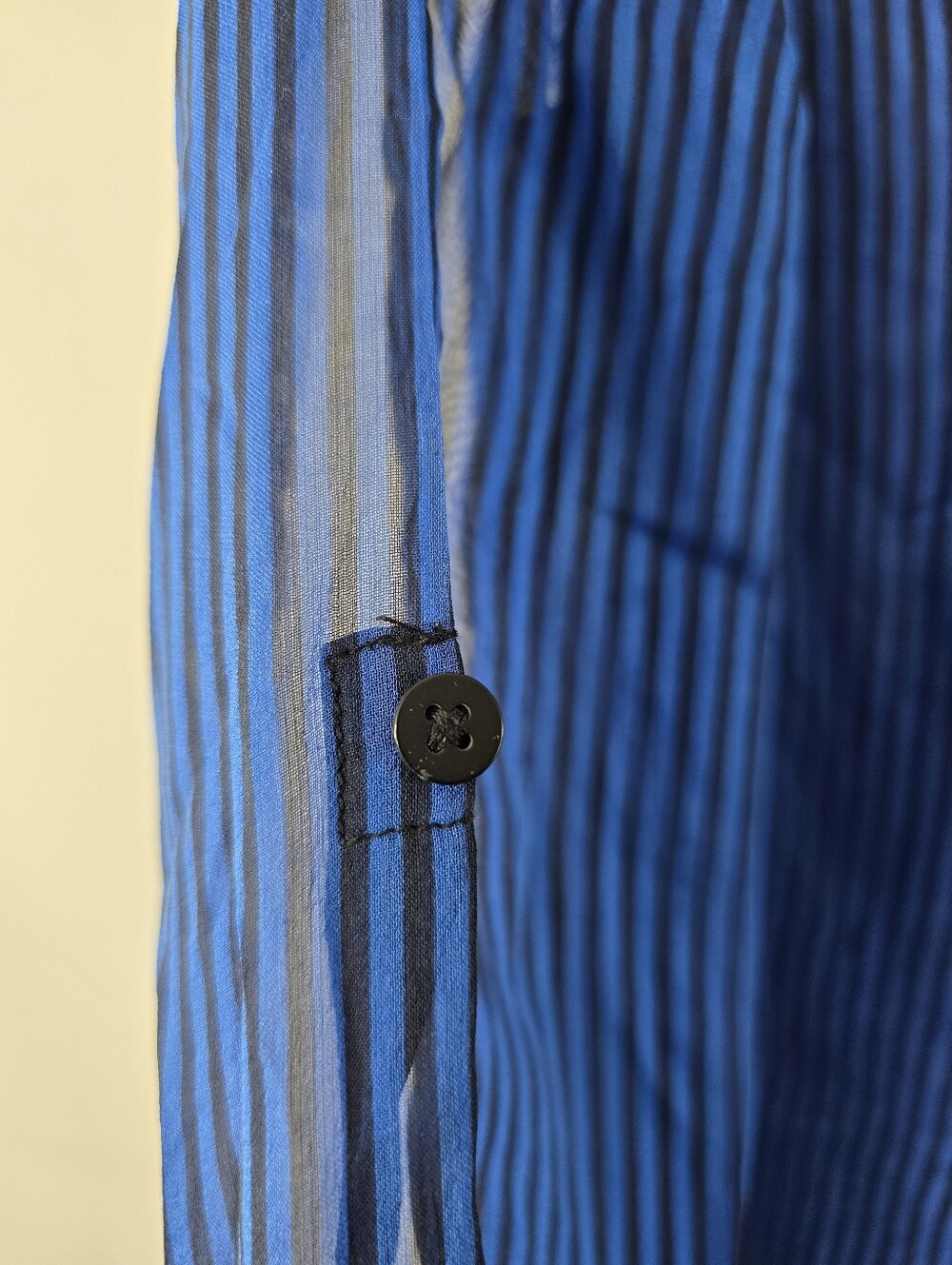 DVF Diane Von Furstenberg Lorelei 2 Silk Button Up Down Stripe Roll Tab Blouse 8 - Picture 10 of 12